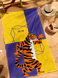 Disco Tiger Beach Towel