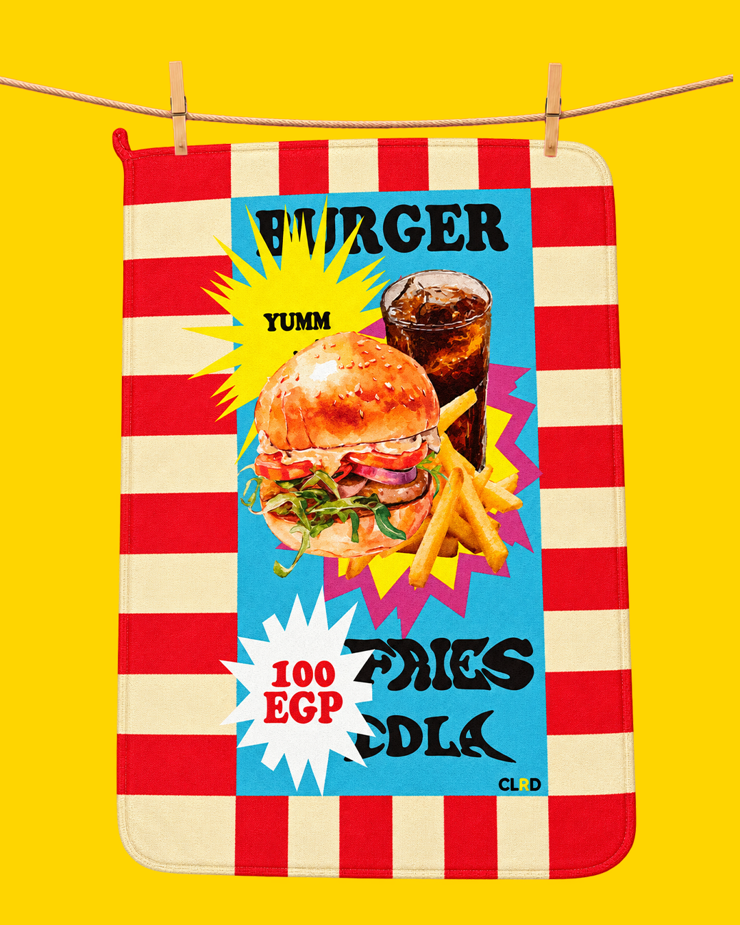 Combo burger Kitchen Towel